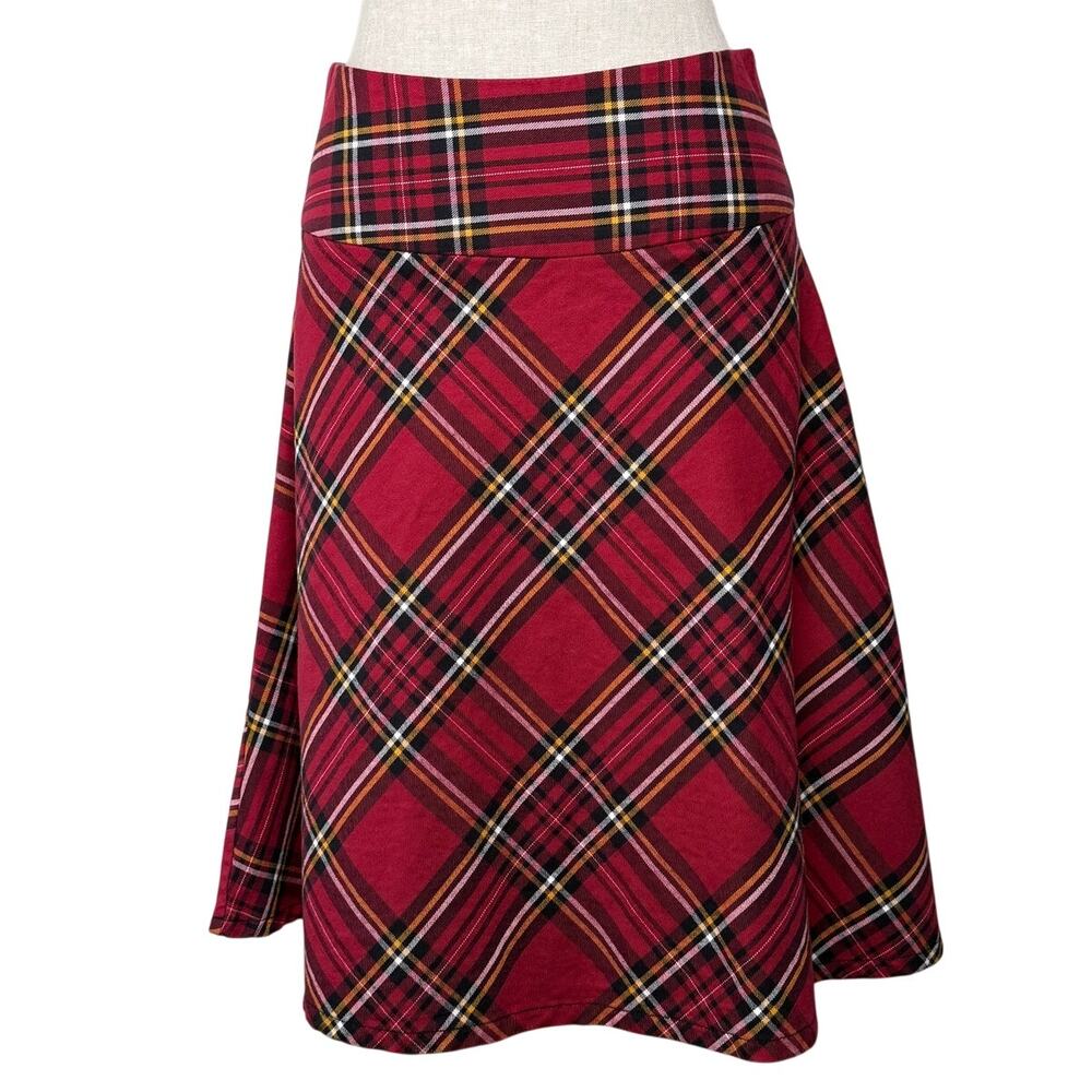 Wet Seal Red Tartan Plaid A Line Skirt Y2K Vintage Dark Academia Punk Size Small